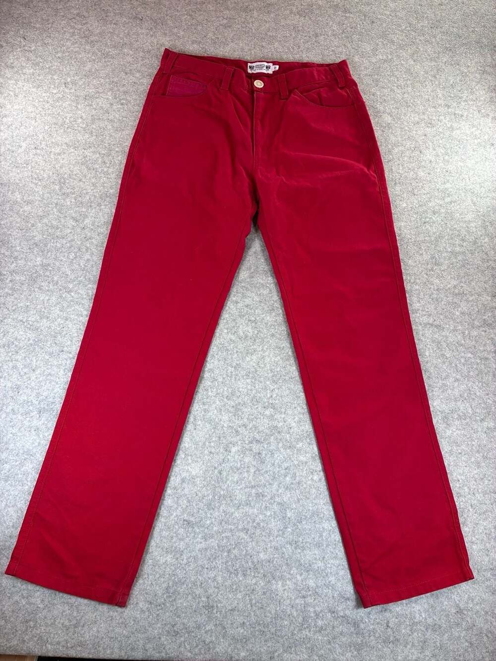 Concepts Red Canvas Work Pants Size 32 Made In USA